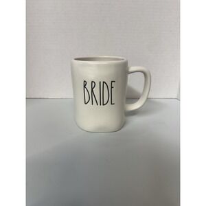 Rae Dunn BRIDE Mug White Magenta LL Artisan Collection Wedding Coffee Cup